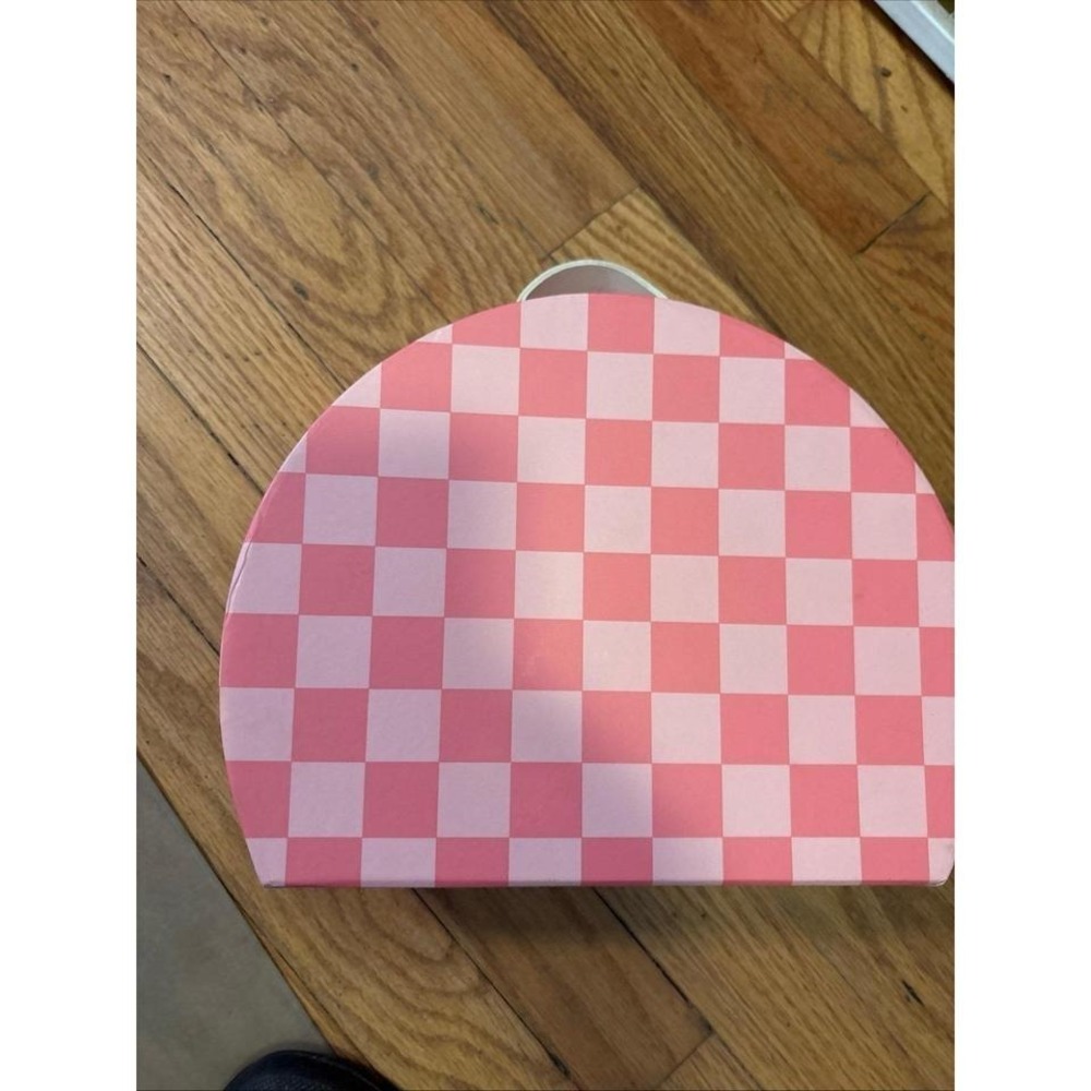 Small Novelty Suitcase Decor PINK CHECKERED Target Bullseye Playground 2024